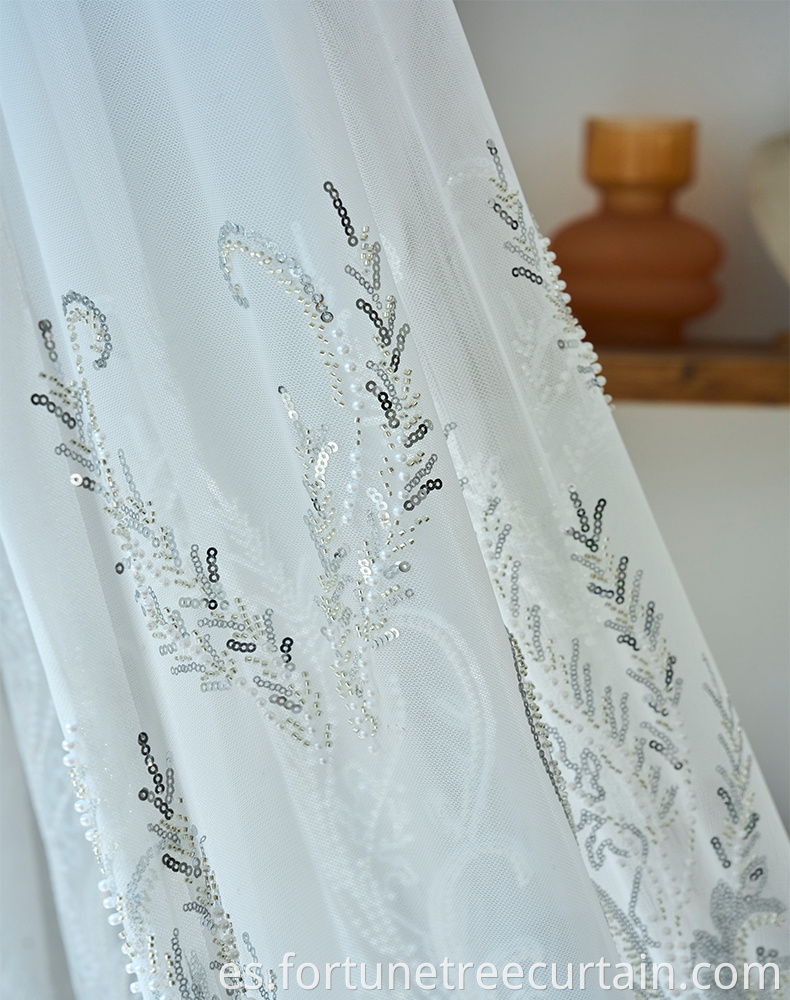 Shading Embroidery Sheer Curtains